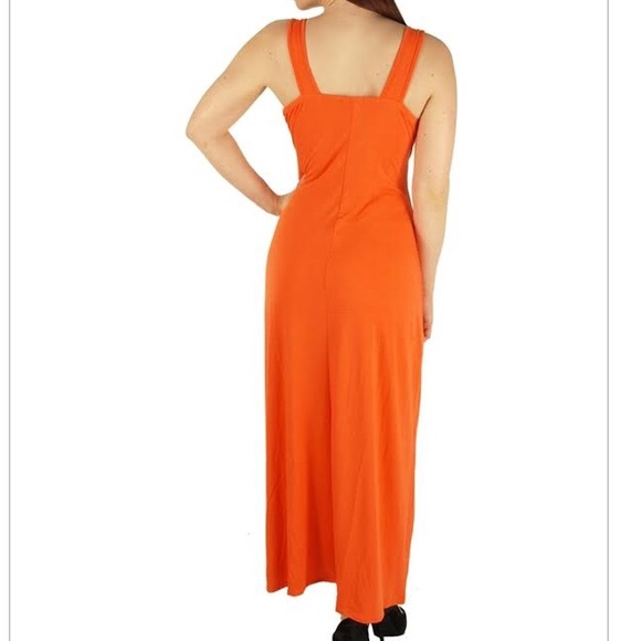 Plus Size 6x. Orange Maxi dress - Picture 4 of 7